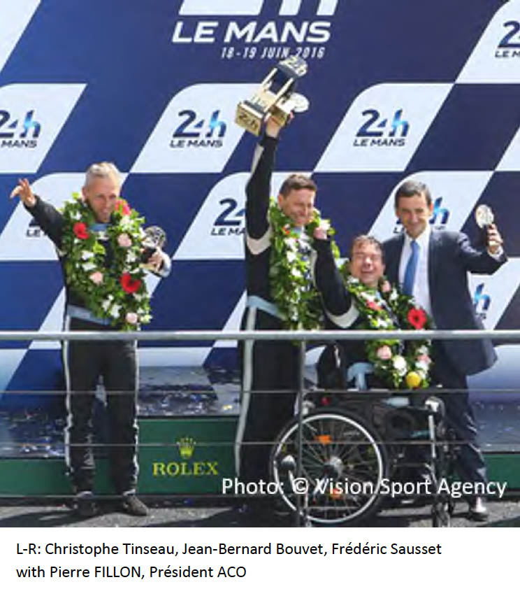 Le Mans podium